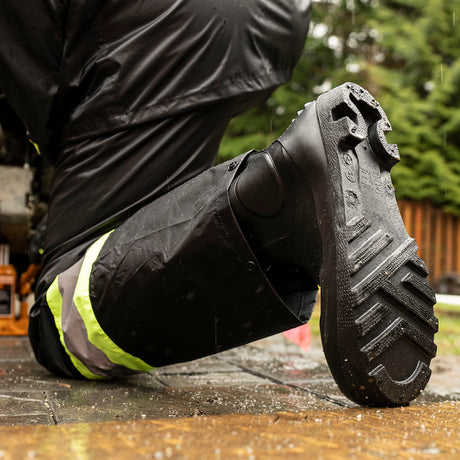 Pioneer Black PVC Steel Toe/Plate  Rubber Boots