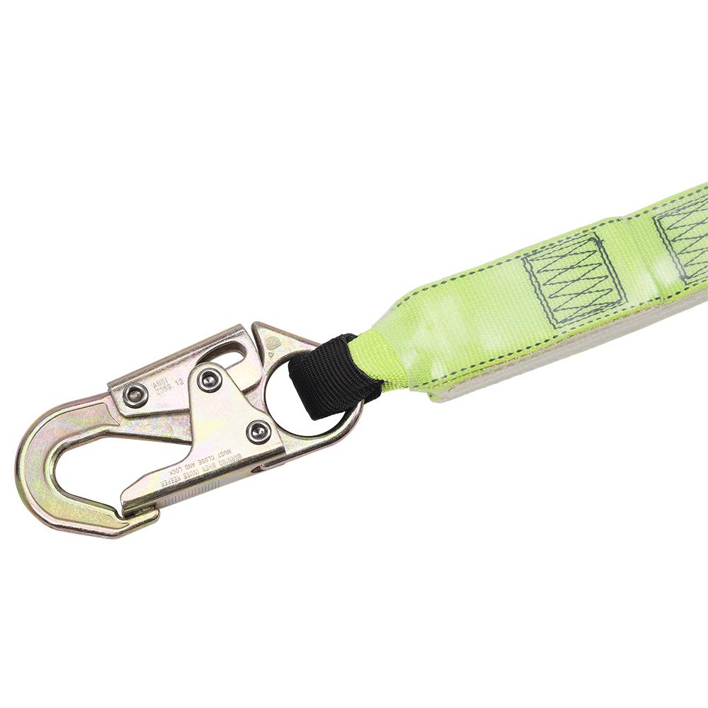 PEAKWORKS V8104724 4FT Shock Absorbing Lanyard (200 to 350 Lb Capacity) Single Leg w/Form Hook (Copy)