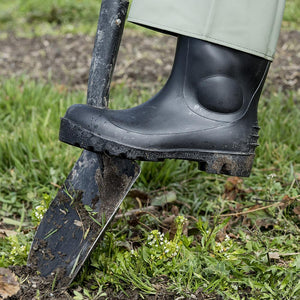 Pioneer Black PVC Steel Toe/Plate  Rubber Boots