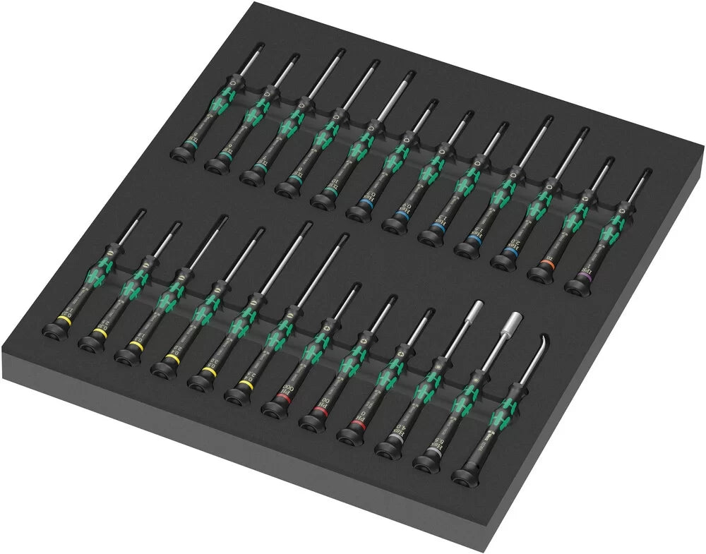 WERA 05150106001 9715 Foam insert Kraftform Micro screwdriver set 1, 24 pieces