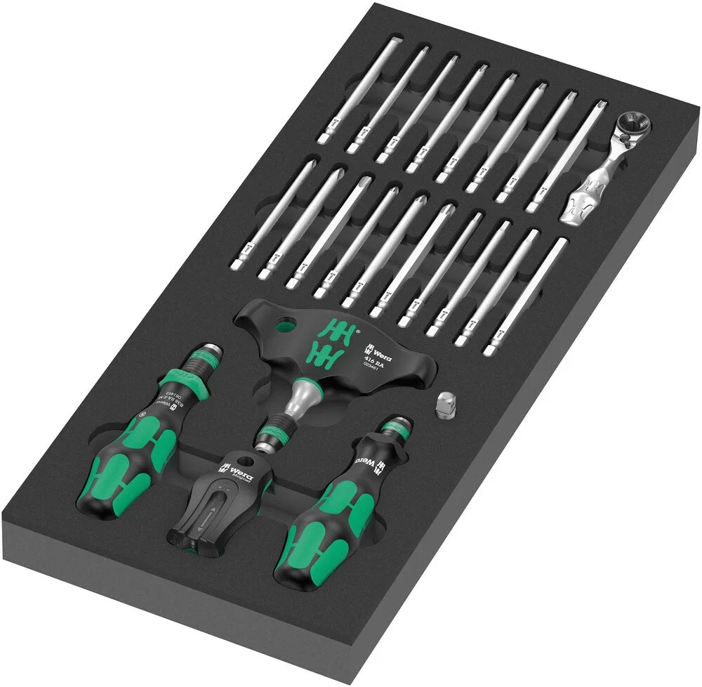 WERA 05150152001 9752 Foam insert Kraftform Kompakt with ratchet functionality set 1, 24 pieces