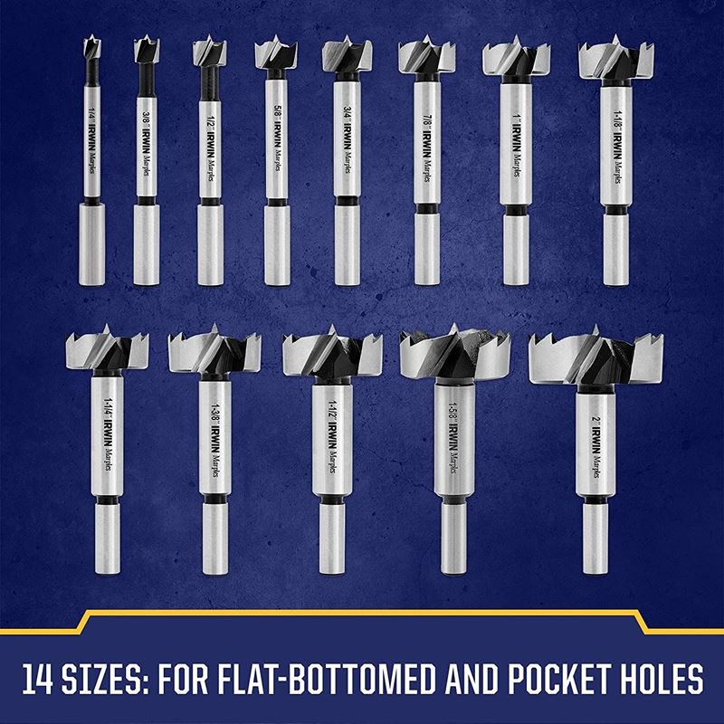 IRWIN 1966893 14 PC Forstner Bit Set (Marples)