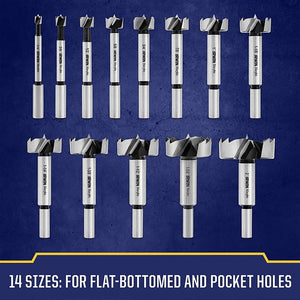 IRWIN 1966893 14 PC Forstner Bit Set (Marples)