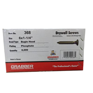 Grabber Drywall Screws - 1-1/4in Fine Thread