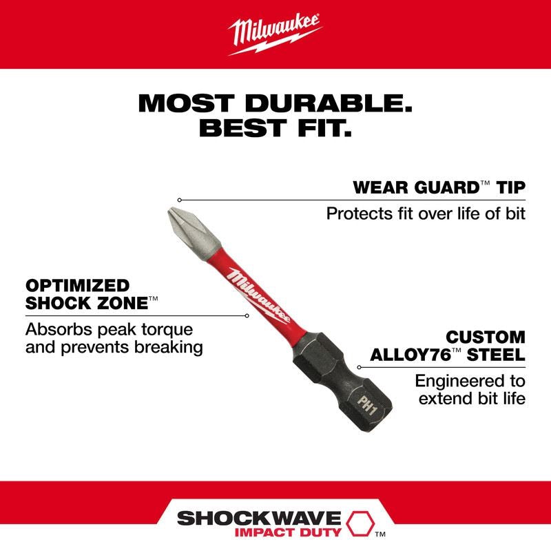 Milwaukee 48-32-4098 SHOCKWAVE Impact Duty Drill, Drive and Fasten Set - 75PC