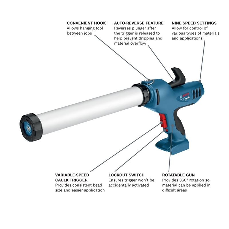 Bosch 18V Caulk and Adhesive Gun (Bare Tool)