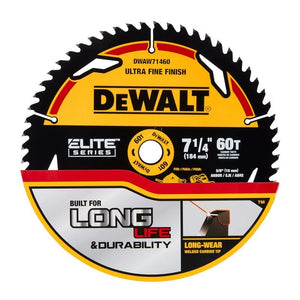 DEWALT DWAW71460 7-1/4in 60T ELITE SERIES Circular Saw Blade