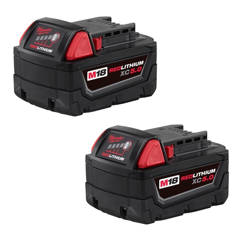 Milwaukee 48-11-1852 M18â„¢ REDLITHIUMâ„¢ XC5.0 Extended Capacity Battery Two Pack