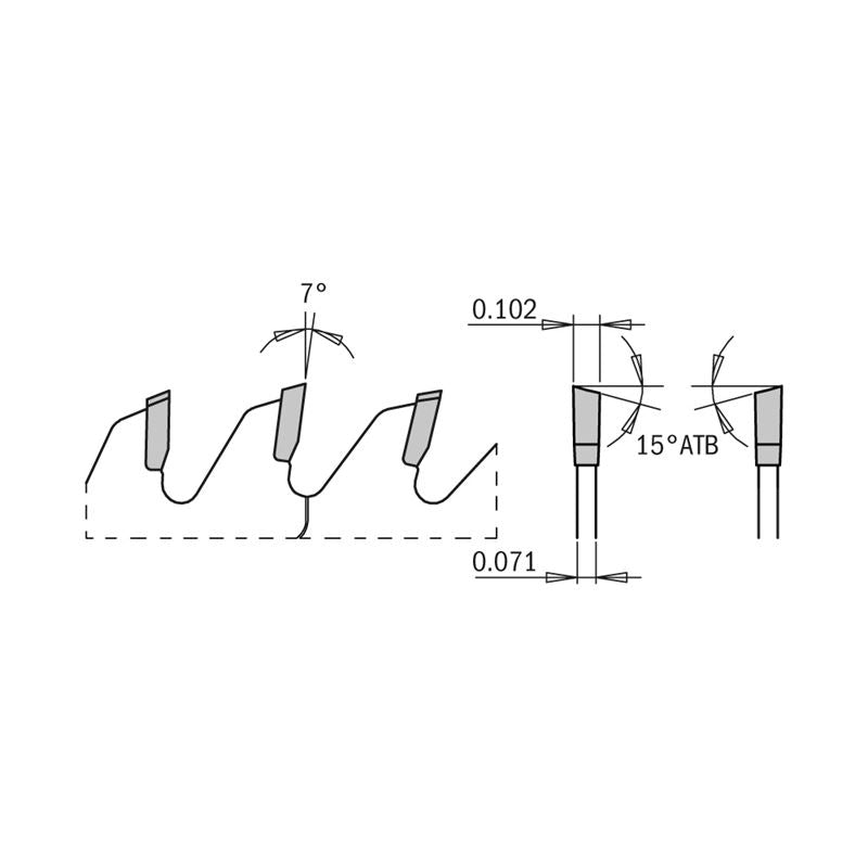 CMT 253.060.10 10 in Sliding Fine Finsh Saw Blade - 60T