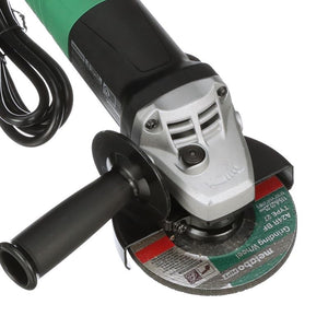 metabo HPT G12SR4M 4-1/2 Inch 6.2 Amp Slide Switch Angle Grinder Kit w/ 5 Abrasive Wheels