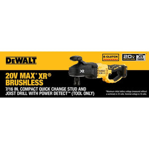 DEWALT DCD443B 20V MAX XR Brushless Cordless 7/16 in. Compact Quick Change Stud and Joist Drill with POWER DETECT Technology (Tool Only)