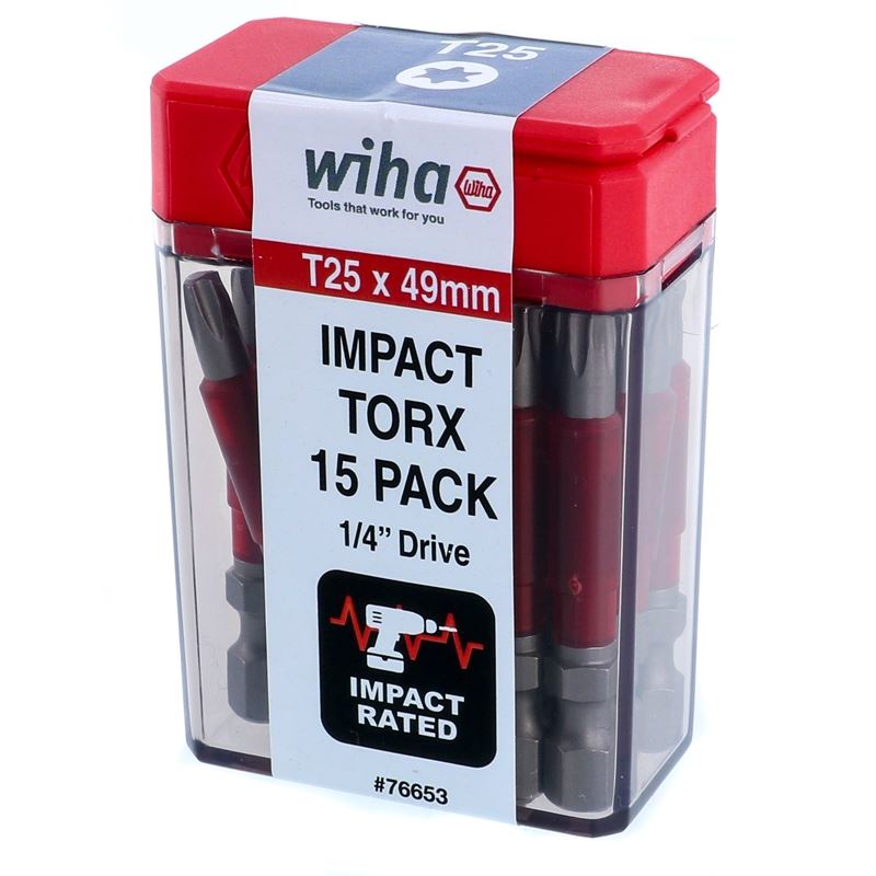 Wiha Terminator Impact Power Bit TORXT25 Pack of 15 Bits