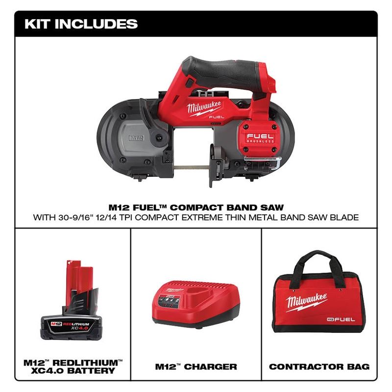 Milwaukee - 2529-21XC - M12 FUEL Compact Band Saw Kit