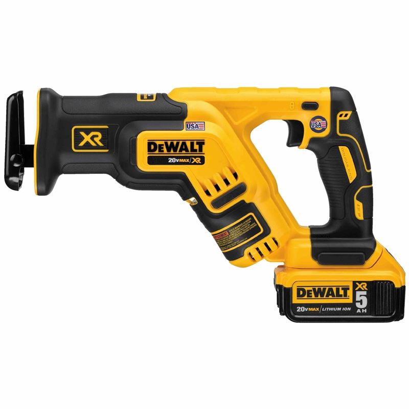 DEWALT DCS367P1 20V MAX* XR Brushless Compact Reciprocating Saw Kit (5.0 Ah)