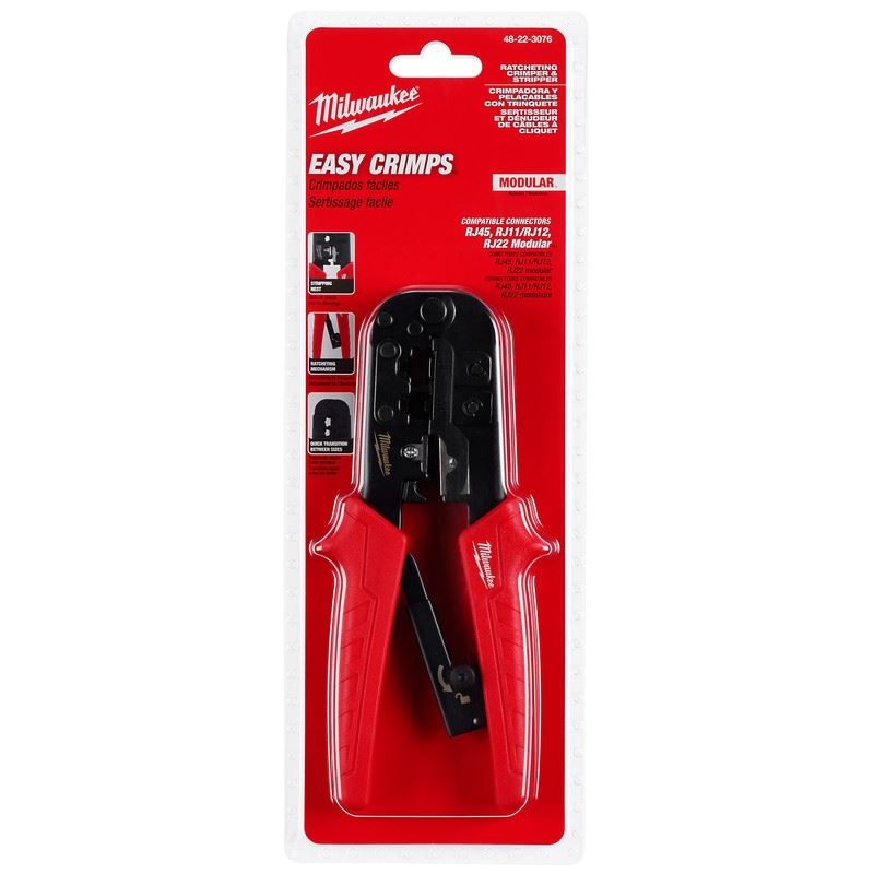 Milwaukee 48-22-3076 Ratcheting Pass-Through Crimper and Stripper