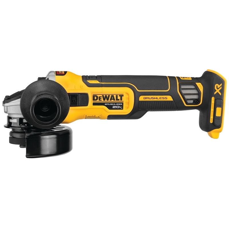 DEWALT DCG405B 20V MAX XR 4.5 IN. SLIDE SWITCH SMALL ANGLE GRINDER WITH KICKBACK BRAKE (TOOL ONLY)