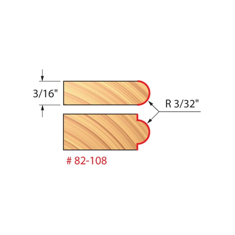 Freud | 82-108 3/32 Radius Half Round Bit