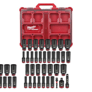 Milwaukee 49-66-6805 SHOCKWAVE Impact Duty Socket 3/8in Dr 36PC PACKOUT Set