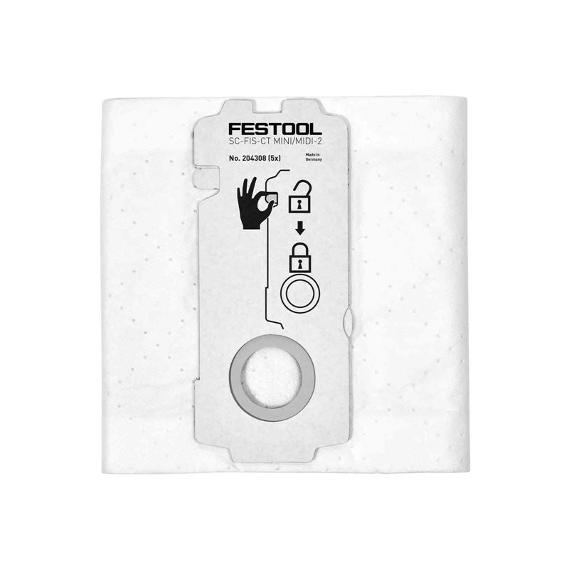 Festool 204308 SELFCLEAN Filter Bag SC-FIS-CT MINI/MIDI-2/5