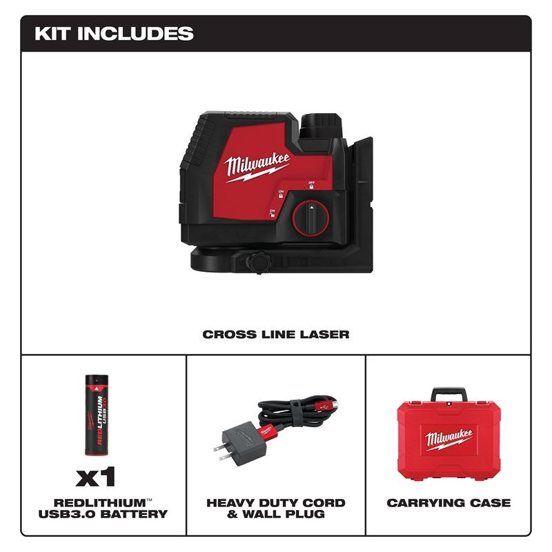 Milwaukee 3521-21 USB Rechargeable Green Cross Line Laser