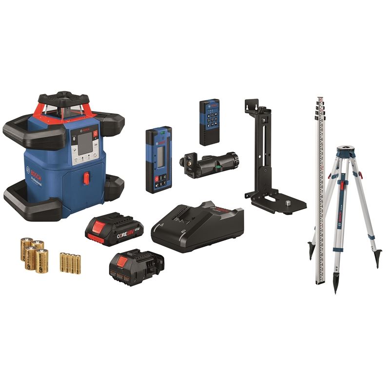 Bosch 18v Rotary Laser with (1) CORE18V 4.0 Compact Battery