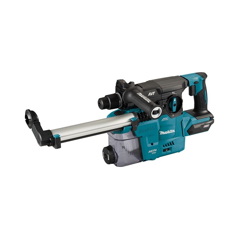 Makita HR008GM202 40V max XGT Brushless Cordless 1-3/16in SDS-PLUS Rotary Hamer w/ DX10 Dust Extraction Attachment, AVT, AFT, AWS and XPT (4.0 Ah)