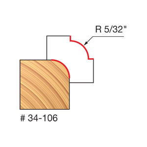 Freud | 34-106 5/32 Radius Rounding Over Bit