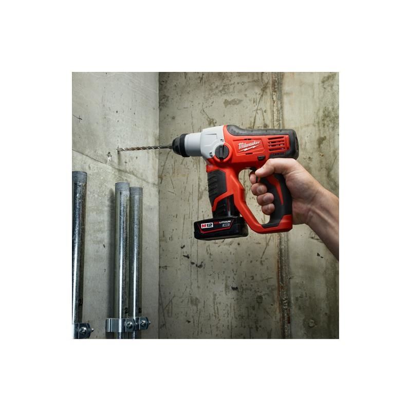 Milwaukee | 2412-22XC M12 Cordless Lithium-Ion 1/2" SDS-Plus Rotary Hammer Kit