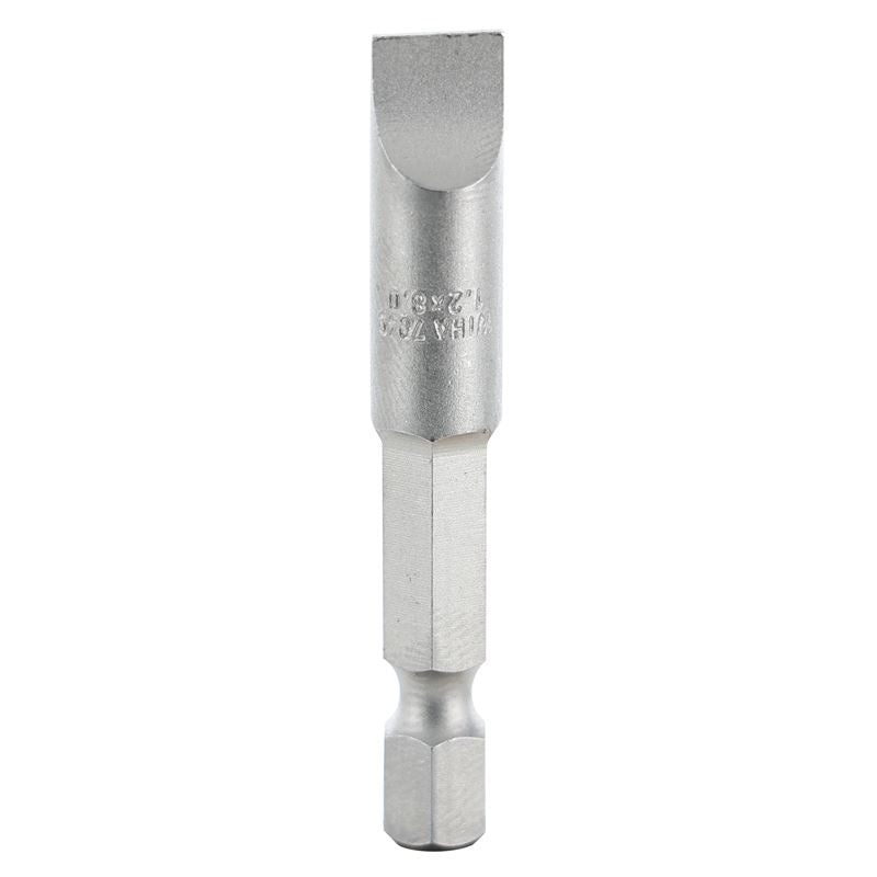 Wiha Slotted Power Bit 8.0 x 1.2 x 50mm Pack of 10 Bits