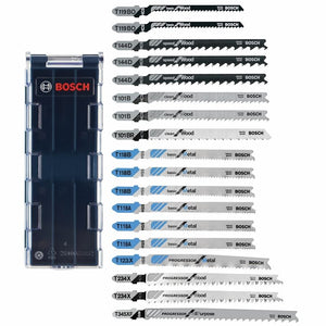 Bosch | T18CHCL 18 pc. T-Shank Wood and Metal Cutting Jig Saw Blade Set