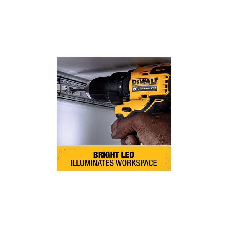 DEWALT DCD708C1 ATOMIC 20V MAX* Brushless Compact 1/2 in. Drill/Driver Kit