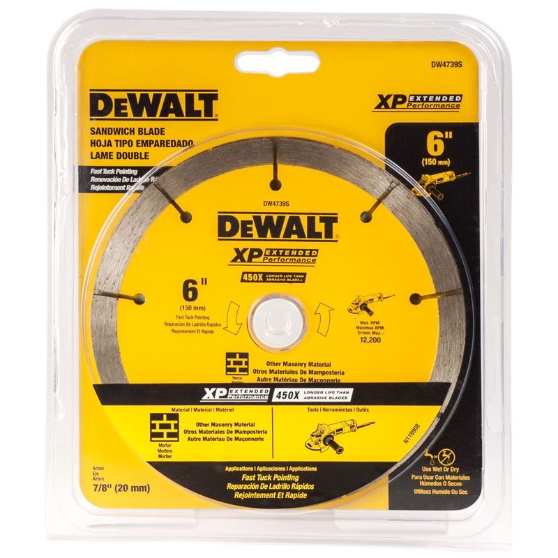 DEWALT  6" x .250 XP Sandwich Tuck Point Blade