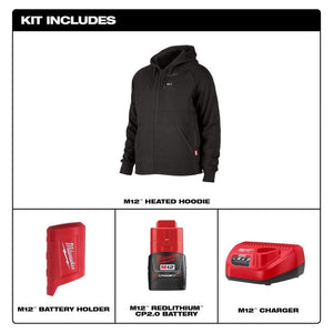 Milwaukee 306B-21 M12 HEATED HOODIE KIT- BLACK