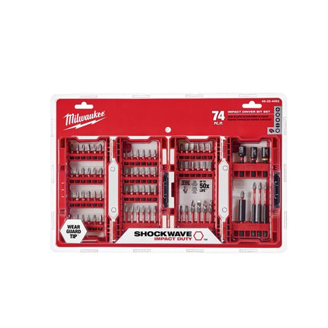 Milwaukee 48-32-4062 SHOCKWAVE 74pc Impact Duty Driver Bit Set