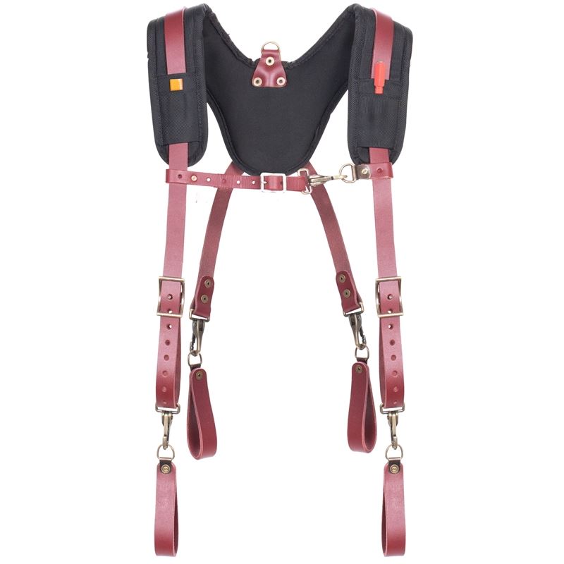 CLC 21522 Fully-Adjustable, Padded Yoke Leather Suspenders