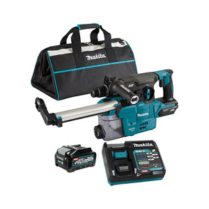 Makita HR008GM202 40V max XGT Brushless Cordless 1-3/16in SDS-PLUS Rotary Hamer w/ DX10 Dust Extraction Attachment, AVT, AFT, AWS and XPT (4.0 Ah)