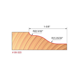 Freud | 99-320 1-1/2 (Dia.) Vertical Raised Panel Bit