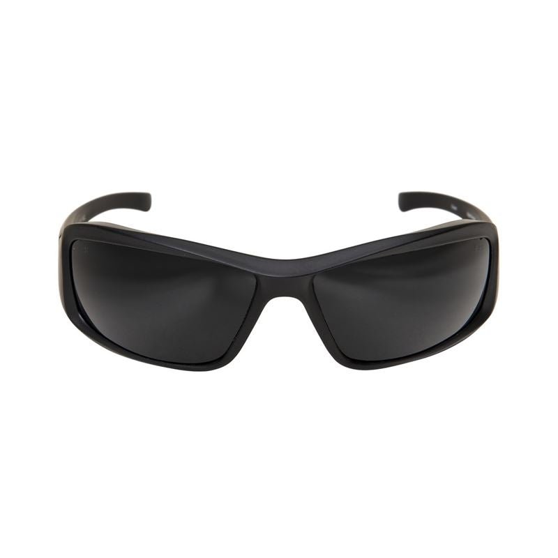 Edge Eyeware TXB436-E3 Brazeau Torque - Matte Black Frame with Green E Logo / Polarized Smoke Lens