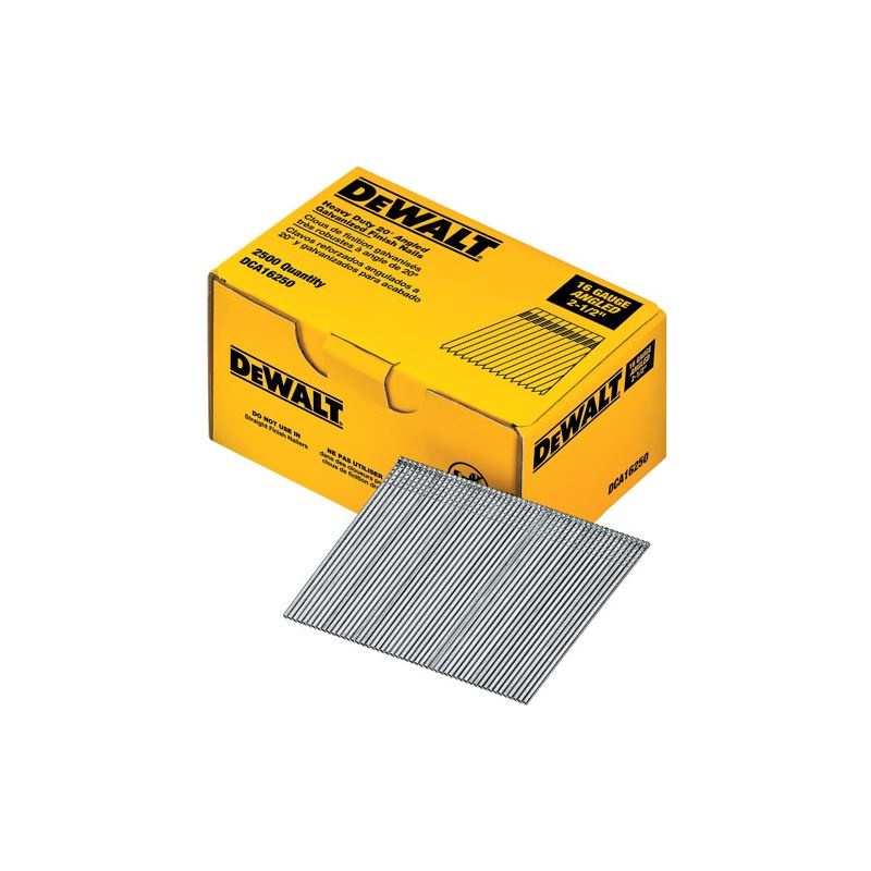 DEWALT 16ga 2-1/2" 20-Degree Angled Finish Nail