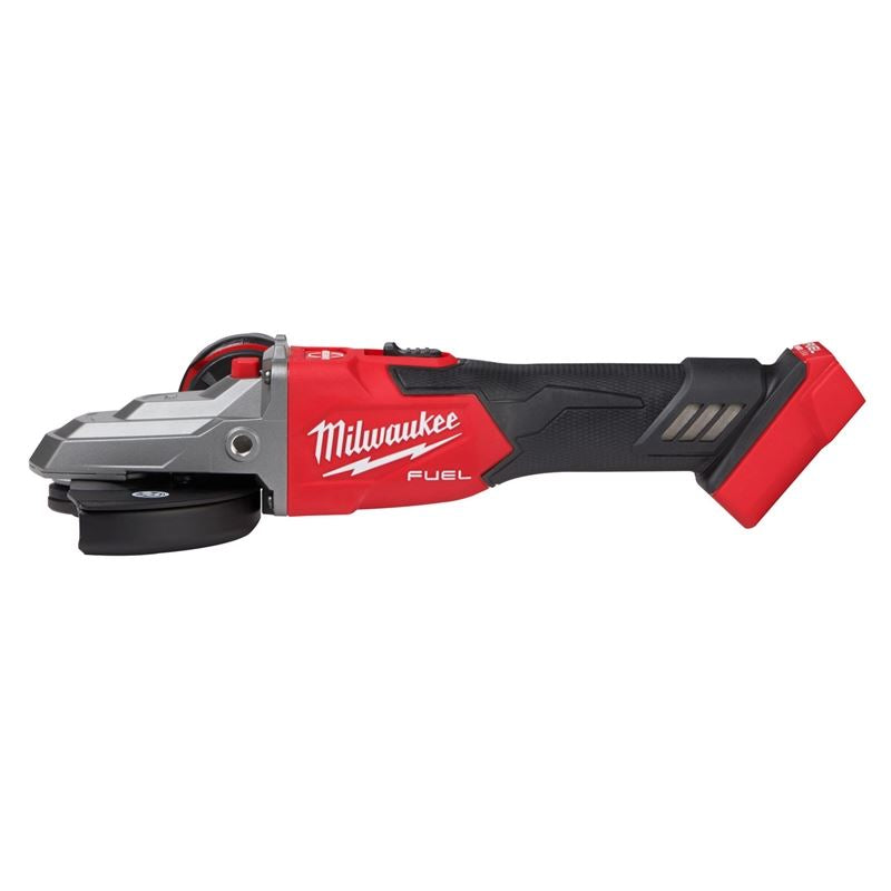 Milwaukee 2887-20 M18 FUEL 5in Flathead Braking Grinder, Slide Switch Lock-On