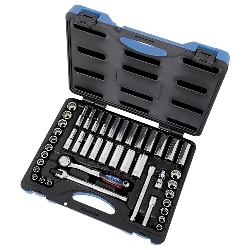 Jet 600242 45 Pc 3/8 Dr S.a.e./metric Socket Wrench Set - 12 Point