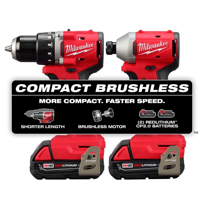 Milwaukee 3692-22CT M18 Compact Brushless 2-Tool Combo Kit