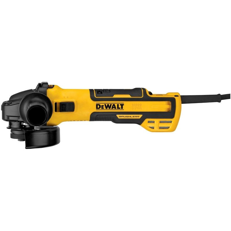 DEWALT DWE43231VS 5 in. Brushless Slide Switch VS Small Angle Grinder with KICKBACK BREAK and Pipeline Cover