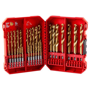 Milwaukee 48-89-4862 SHOCKWAVE Impact Duty RED HELIX Titanium Metric Drill Bit  Set - 29PC