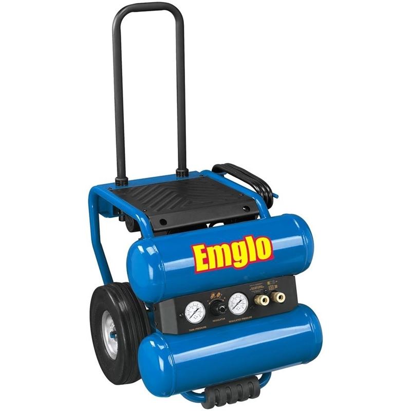 Emglo EM810-4M 4-Gallon Heavy Duty Dolly-Style Stacked Tank Compressor