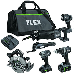 FLEX FXM601-2B 24V Brushless 6 Tool Combo Kit