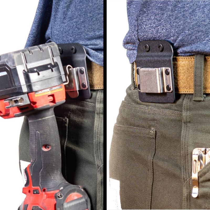 DriverMaster: The Tactical Cordless Tool Belt Clip Holder for Drills, Impacts, and Nailers