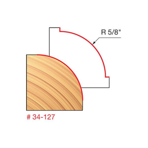 Freud | 34-127 5/8 Radius Rounding Over Bit (Quadra-Cut)