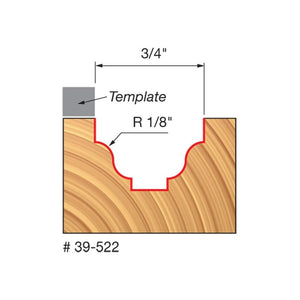 Freud | 39-522 1/8 Radius Top Bearing Fillet Ogee Groove Bit