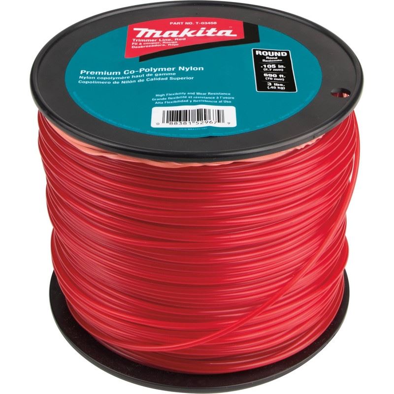 Makita T-03458 Round Trimmer Line, 0.105in, Red, 690ft